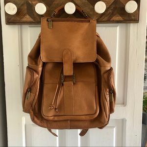 Tan Leather Backpack